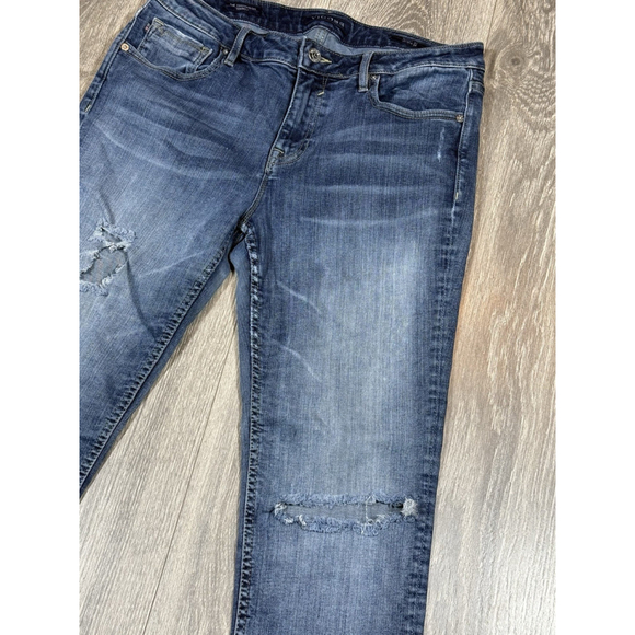 VIGOSS Jeans Womens 31 (31x25) Thompson Tomboy Distressed Blue Denim Mid Rise - Picture 4 of 10